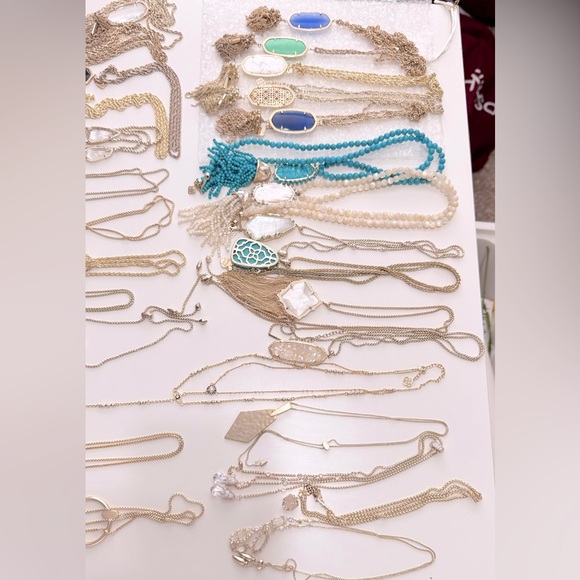 KENDRA SCOTT Gold & Brown Pyrite Long Necklace & Pendant - Picture 8 of 10